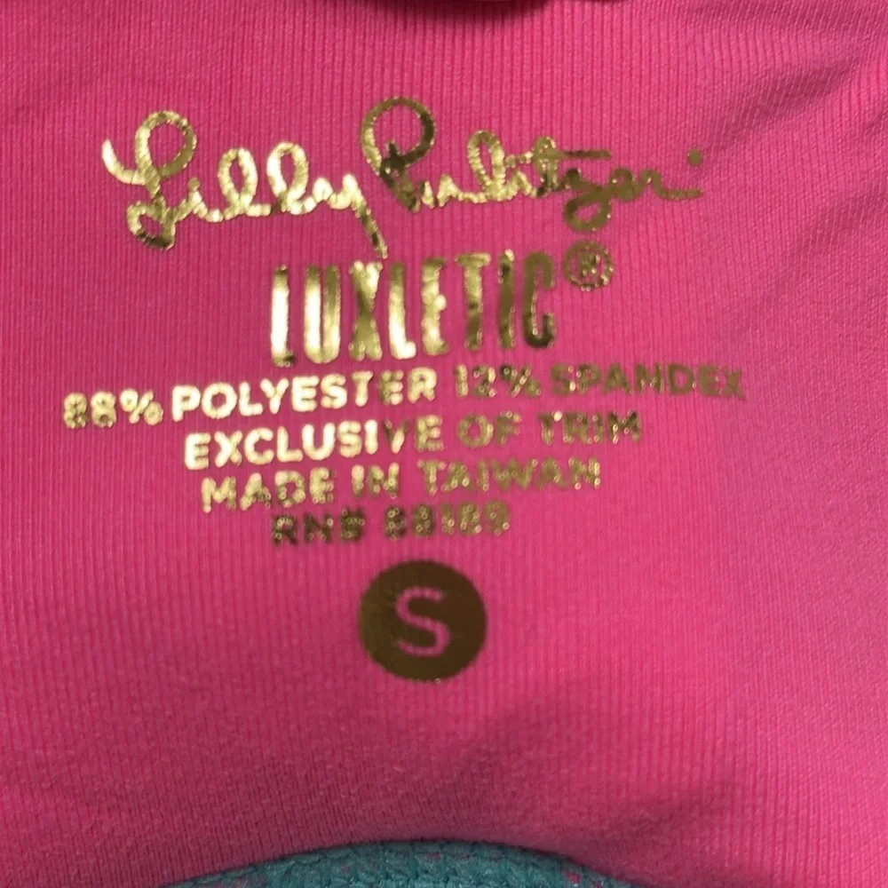 Lilly Pulitzer Luxletic Weekender Crop Leggings vibrant Floral Print EUC Small - Picture 5 of 7
